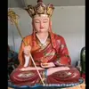 Fundição Estátua de Buda Personagem Cobre Ksitigarbha Bodhisattva Enfeites com Pintura Dourada Templo Cobre Ksitigarbha Bodhisattva Fabricante
