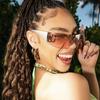 2023 Nuevas gafas de sol D y2g sin montura tendencia personalidad gafas de fiesta gafas europeas y americanas gafas de sol