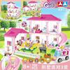 Blocos de Montar Série Menina Quebra-Cabeça Montagem Villa Castelo da Princesa Meninas Partículas Frozen Compatível com Brinquedos Lego