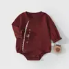 Roupas para Passeio de Bebê Estilo Chinês Vestido Formal Macacão Estiloso Estilo Princesa Macacão de Engatinhar Primavera e Outono Macacão de Algodão Puro para Bebê