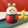 Porta Palillos Conejito - Caja Creativa de Palillos Automática Pop-Up para Uso Doméstico, Tarro/Botella de Palillos Lindo de Dibujos Animados Tipo Prensa