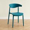 Silla de Plástico Minimalista Moderna para Uso Doméstico, Silla para Adultos con Respaldo, Silla en Forma de Cuerno, Silla de Comedor para Cafetería, Ligera y Apilable