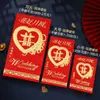 Bolsas de Envelope Vermelho para Atacado, Papel Cartão Rígido com Estampagem Dourada, para Feliz Ano Novo, Envelopes Vermelhos Universais para Casamento, Boa Sorte e Prosperidade, Tamanho Pequeno