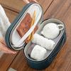 Juego de té Kung Fu de porcelana blanca Guofeng para tinta Juego de té para viaje al aire libre Taza de té Juego de regalo empresarial Logotipo