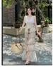 Traje de baño vacacional talla extra para mujer, bikini de dos piezas de verano nuevo, bikini de tres piezas con falda larga de playa para personas ligeramente con sobrepeso mm
