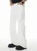 Nuevos Jeans Blancos para Hombre 2025, Versión Coreana, Pantalones Versátiles de Pierna Ancha, Pantalones Casuales de Pierna Recta Suelta Estilo High Street Americano para Hombre