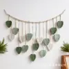 Decoración del Hogar Estilo Escandinavo Colgante de Pared Tapiz de Hojas Tejido a Mano Colgantes de Pared para Habitación Decoraciones de Pared para Hotel B&B