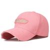 Sombrero de Primavera con Agujeros Plegables de Nuevo Ajuste para Hombres y Mujeres con Letras Bordadas de Algodón Casual a la Moda