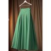 Nueva Falda Verde de Largo Medio y Corte A de Cintura Alta con Aspecto Adelgazante Plisado de Alta Gama y Super Bonita para Mujer en Otoño