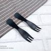 Fabricante Venta al por Mayor Tenedor Desechable para Pastel Tenedor de Plástico Ondulado Tenedor para Fruta Tenedor para Postre Tenedor para Pastel de Luna Tenedor Curvo de Tres Puntas
