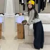 Conjunto de sudadera a rayas elegante y pantalones casuales para niñas, conjunto de dos piezas moderno estilo universitario de otoño para niños mayores