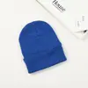 Gorro de Punto Liso para Otoño e Invierno 2025 con Forro Polar, Gorro de Forro Polar de Poliéster, Gorro de Punto en Stock, Gorro Cálido de Forro Polar Unisex