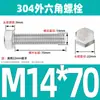 Ventas Directas de Fábrica M3-M12 GB 304 acero inoxidable Tornillo hexagonal exterior cabeza hexagonal tornillo hexagonal