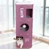 Jaula para Gatos de Fieltro, Nido para Gatos, de Doble Capa, para Hogares con Múltiples Gatos, Túnel para Gatos Semicerrado, Caja Escondite, Jaula para Gatos de Fieltro