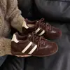 Tênis de Treino Alemão com Aumento de Altura Oculto Feminino Novidades Outono/Inverno 2026 Tênis Esportivo Retro Merade Tênis Casual Feminino Forrest Gump Estampa de Leopardo Feminino