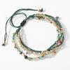Pulsera de Cuentas de Arroz Estilo Bohemio Pulsera Tejida a Mano para Mujer Vacaciones Viajes Pulsera Versátil Estilo Étnico Joyería de Mano