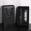 Taza Giratoria de la Era Xia para Separar Té y Agua Vaso de Agua de Vidrio Transparente de Doble Capa Juego de Caja de Regalo para Preparar Té Práctico