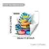 M20910 Caliente Colorido Cuenco de Viento Decorativo Pegatinas de Pared Cocina Sala de Estar Pared de Fondo Decoración del Hogar Pegatinas de Pared Autoadhesivas