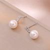 Brincos Femininos 925 Agulhas de Prata Vintage Shijia Pérola Ins Estilo Zircon Brincos Moda Doce Original Temperamento Diário