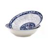 Cuenco de Porcelana Azul y Blanco Vajilla de Restaurante Cuenco Comercial Cuenco Grande Cuenco para Arroz Cuenco para Sopa Cerámica Cuenco Pequeño para Fideos Flor Azul Cuenco para Fideos Fritos