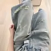 Jeans Cortos Vintage Rasgados Lavados para Mujer, Verano 2026 Nuevos de Cintura Alta Moda Retro Sueltos de Pierna Ancha