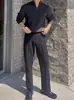 Suéter de punto para hombre con cuello medio y cremallera, jersey casual de punto de manga larga de alta gama, chaqueta blanca elegante y versátil