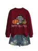 Amazon eBay Tienda Independiente Moda Casual Mujer FELIZ OTOÑO A TODOS Sudadera Estampado Leopardo Calabaza Otoño Invierno