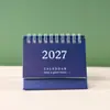 Calendario de Escritorio Mini 2027 Cuaderno de Escritorio Creativo Adorno de Escritorio Calendario Lindo Simple Fresco Versión en Inglés