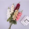 Flor artificial única grande delfínio casamento auditório materiais de flor macia layout do local paisagismo arranjo de flores loja decoração arte floral