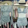 Traje de Baño de Manga Larga para Mujer para Resort de Aguas Termales, Conjunto de Tres Piezas, Bikini de Manga Larga, Adelgazante y Cubre Vientre, Nuevo Traje de Baño de Lunares