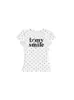 Camiseta de Manga Corta con Estampado de Letras Retro Americana para Mujer, Nuevo Diseño de Verano, Top Corto Ajustado de Lunares
