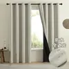 Cortinas Pretas Completamente Blackout de Comércio Exterior para Sala de Estar e Quarto, Toque de Luxo, Tecido Blackout Sem Furos, Cortinas Blackout Prontas Espessadas