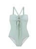 Una generación de moda capilar simple nuevo para mujer traje de baño bikini de una pieza para vacaciones en aguas termales color caramelo