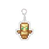 Minecraft Mc Tótem de No Muerto Colgante Cuchillo Famoso Cuerpo Dorado Armadura de Resurrección Anti-Armadura Anti-Lesiones Rey de la Gloria Llavero