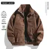 Nueva chaqueta de cuero PU versátil básica de estilo japonés para hombre, corte holgado, elegante, marca de moda, prenda de abrigo para primavera y otoño