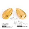 Aretes transfronterizos de acero de titanio geométricos irregulares moda joyería de alta gama Europa y Estados Unidos oro de 18 quilates aretes que no se desvanecen