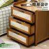 Mesita de Noche Simple Madera Maciza Pequeño Gabinete Almacenamiento Lujo Ligero Dormitorio Mesita de Noche Simple Estilo Nórdico Europeo Moderno Mini