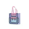 Bolsas de Tecido Não Tecido em Estoque, Sacos 3D para Lanches, Sacolas de Presente Cartoon para o Dia Nacional do Jardim de Infância, Sacos para Doces de Halloween