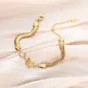 Pulseira Versátil de Aço Titânio Transfronteiriça Europeia e Americana, Joia de Aço Titânio Não Desbota Estilo Coreano Estilo Boêmio, Acessório de Mão Popular