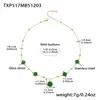 Mili Pulsera Pendientes Collar de Piedra de Cristal Facetada con Bordes Cuadrados Chapado en Oro Real de 18K Joyería de Lujo Accesible