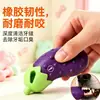 Juguete Chirriante Masticable para Dentición de Perro TPR Fruta Verdura Zanahoria Auto-Entretenimiento para Cachorros Alivio del Aburrimiento Juguete Duradero para Mascotas