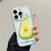 Manzana y Pera Tridimensionales Descorazonador Tres en Uno Colorido Adecuado para Funda de Teléfono Móvil Apple 16/15Iphone13/Xr/Huawei