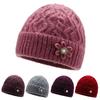 Artículos de cola selección de fugas lana gorra individual invierno forro polar protección auditiva gorra de lana ciclismo cálida punto de señora mayor procesamiento
