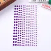 Pegatinas decorativas de diamantes de puntos con degradado de colores para rostro infantil, hechas a mano, DIY, pegatinas de diamantes autoadhesivas, pegatinas de gemas de strass