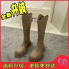 Botas de otoño 2022, nuevas botas altas con fondo grueso y fino, botas largas para mujer con punta redonda y boca en V.