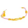 Loja de Ouro Mesmo Estilo Ouro de Areia Vietnamita Peixe Pequeno Ouro Quebrado Daji Pulseira Novo Estilo Chinês Tecido à Mão Mão Rosa Doce Pulseira Feminina
