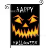 Bandeira Popular de Jardim para Halloween da Amazon Rosto de Fantasma de Abóbora Impresso Material de Linho Bandeira de Decoração para Jardim Externo