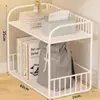 Estante Móvil para Mochilas Escolares Debajo de la Mesa Cesta de Almacenamiento Almacenamiento en Casa Almacenamiento de Escritorio Artefacto de Almacenamiento Carrito con Ruedas Estantería de Almacenamiento