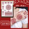 Nuevas Pegatinas de Tatuaje de Henna Transfronterizas Ruikalong Marrón-Rojo Encaje Dorso de la Mano Tatuajes Impermeables Indios