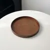 Bandeja de Chá Japonesa Bandeja de Frutas Bandeja Redonda de Madeira Doméstica Bandeja de Lanches Prato de Jantar Bandeja de Armazenamento para Copos Bandeja de Sobremesa Bolo